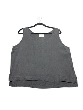 Parachute Size L Pure Linen Tank Top Grey Lagen Look Minimalist Layering Basic